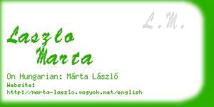 laszlo marta business card
